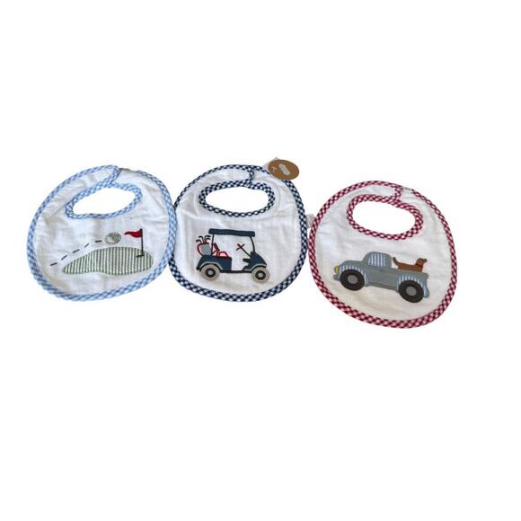 Mud Pie Baby Boy Terry Bib Set Of Three - Picture 4 of 12